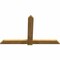 Ekena Millwork Eugene Rough Sawn Timber Gable Bracket, Western Red Cedar, 72"W x 45"H x 2"D x 6"F, 15/12 Pitch GBW072X45X0206EUG00RWR - alternate 2